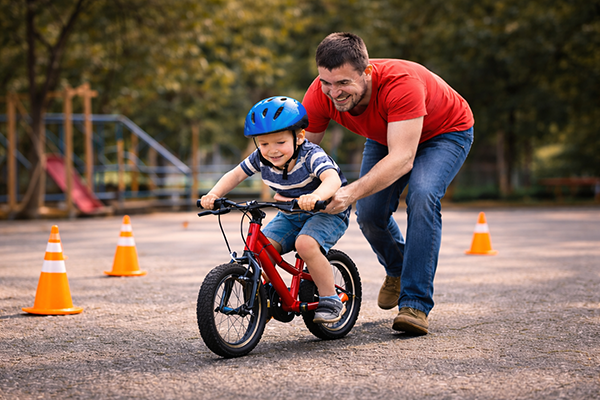 Learning to ride a bike