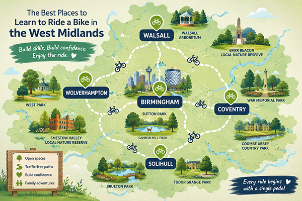 The Best Places to Learn to Ride a Bike in the West Midlands